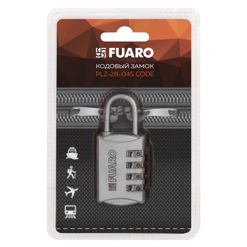 Замок Fuaro (Фуаро) кодовый PLZ-TRAVEL-2804S CODE (PLZ-28-04S) /блистер