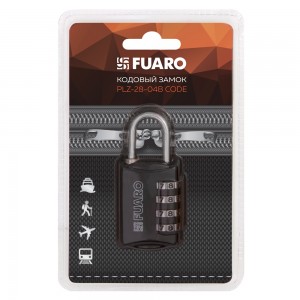 Замок Fuaro (Фуаро) кодовый PLZ-TRAVEL-2804B CODE (PLZ-28-04B) /блистер