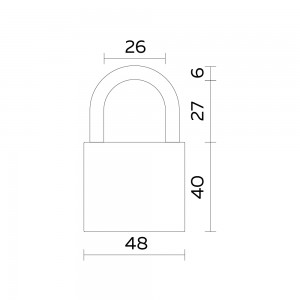 Замок Fuaro (Фуаро) навесной PL-UNI-0350 3key (PL-03-50) англ. /блистер