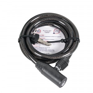 Замок Punto (Пунто) тросовый PK-BIKE-1012-KEY (10х1200) 2key/подвес