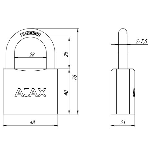 Набор Ajax (Аякс) замков навесных PD-0150 (3 locks+5 keys) blister