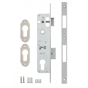 Корпус Kale kilit (Кале килит) узкопрофильного замка с защёлкой 153/P (35 mm) w/b (хром)