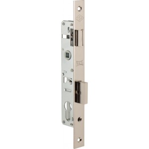 Корпус Kale kilit (Кале килит) узкопрофильного замка с защёлкой 153 (20 mm) w/b (никель)