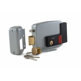 Накладной электромеханический замок Cisa 11630.60.4 с цилиндром, открывание наружу помещения, петли справа
