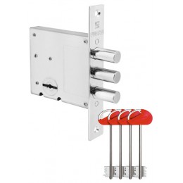 Замок Fuaro (Фуаро) врезной сувальдный MDV10/S-60.00.3R14 4key