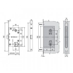 B06102.50.91.567 – Магнитный замок AGB Mediana Polaris для дверей под фиксатор WC, БЕЛЫЙ (BOX с ответной планкой)