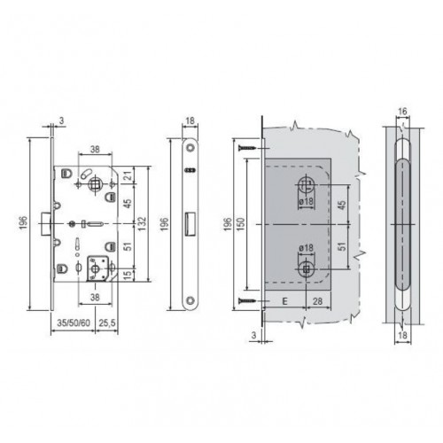 B06102.50.91.567 – Магнитный замок AGB Mediana Polaris для дверей под фиксатор WC, БЕЛЫЙ (BOX с ответной планкой)