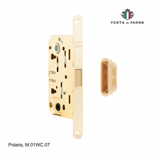 Защелка врезная магнитная под фиксатор Porta Di Parma, Polaris M.01WC.07, Матовое золото