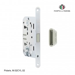 Замок врезной магнитный под цилиндр Porta Di Parma, Polaris M.02CYL.02, Матовый хром