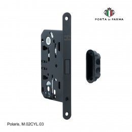 Замок врезной магнитный под цилиндр Porta Di Parma, Polaris M.02CYL.03, Чёрный