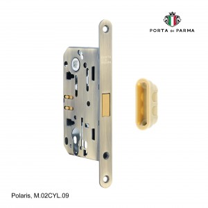Замок врезной магнитный под цилиндр Porta Di Parma, Polaris M.02CYL.09, Матовая бронза