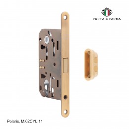 Замок врезной магнитный под цилиндр Porta Di Parma, Polaris M.02CYL.11, Матовый кофе