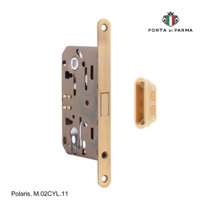 Замок врезной магнитный под цилиндр Porta Di Parma, Polaris M.02CYL.11, Матовый кофе