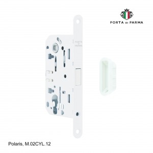 Замок врезной магнитный под цилиндр Porta Di Parma, Polaris M.02CYL.12, Белый