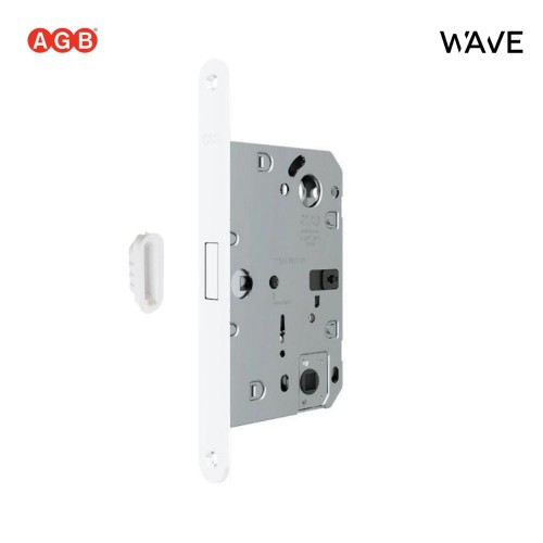 Замок AGB WAVE POLARIS для распашных дверей под WC магнитный B06132.50.FM (белый)