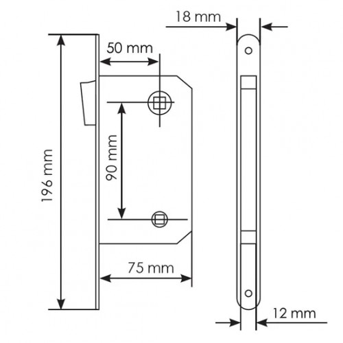Защелка сантехническая магнитная MORELLI 90 мм MM 2090 PG золото
