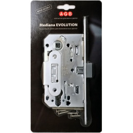 Корпус замка AGB (АГБ) под цил. MEDIANA EVOLUTION B01103.50.34.567 с отв. планкой B01000.13 (мат хром)