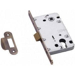 Защелка c пластиковым язычок под цилиндр ARCHIE LP 5112CL AB/ACF античная бронза / кофе