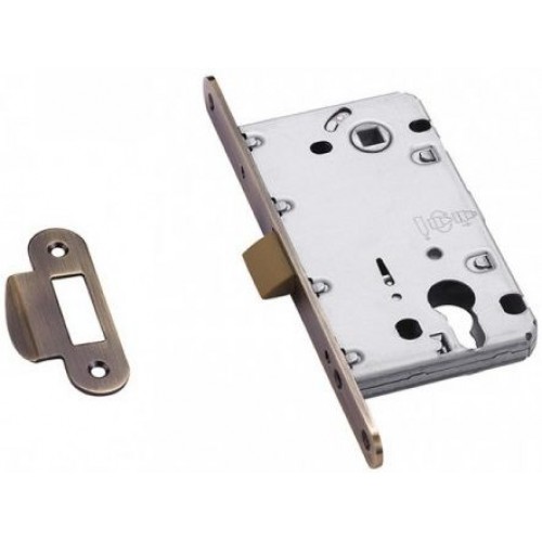 Защелка c пластиковым язычок под цилиндр ARCHIE LP 5112CL AB/ACF античная бронза / кофе