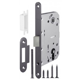 Корпус Fuaro (Фуаро) врезного замка c защёлкой PLASTP85C-50 (P85C-50) GR графит