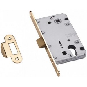 Защелка c пластиковым язычок под цилиндр ARCHIE LP 5112CL B латунь