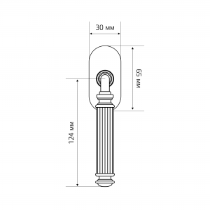 Оконная ручка Extreza BENITO-HW-F04 (BENITO 307) полированный хром