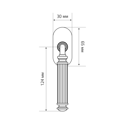 Оконная ручка Extreza BENITO-HW-F04 (BENITO 307) полированный хром